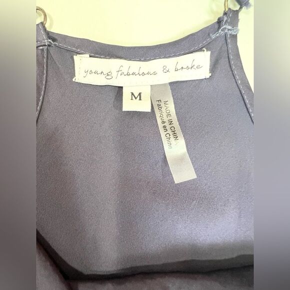 Young Fabulous & Broke Sweetie Slip Dress Ombré Purple/Pink Medium - Picture 7 of 12